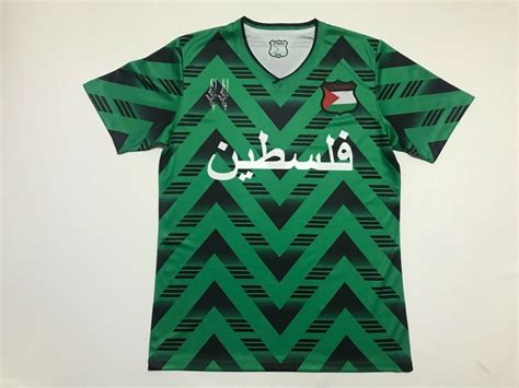 Palestine Football Jersey Greenblack Soccer Shirt Country Etsy