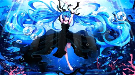 1051721 Illustration Flowers Long Hair Anime Anime Girls Blue Eyes Looking At Viewer