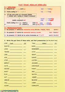 What is past tense for clap. Past tense. regular verbs - Interactive worksheet