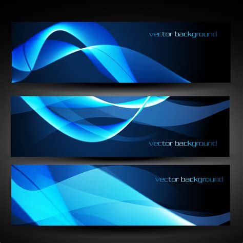 Vector Blue Abstract Banner Set 1 219223 Vector Art At Vecteezy