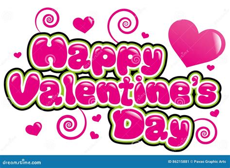 Happy Valentines Day Stock Vector Illustration Of Background 86215881