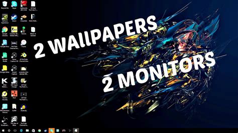 How To Get 2 Different Wallpapers For Dual Monitor Display Youtube