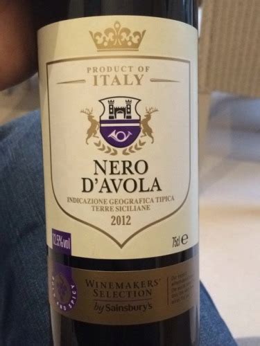 Sainsburys Winemakers Selection Nero Davola Vivino United Kingdom