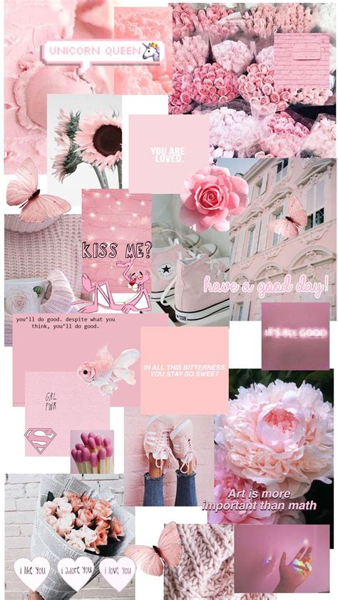 Dark Pink Aesthetic Wallpaper Collage These Pictures Can Be Arranged