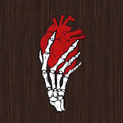 Skeleton Hand Holding Heart Svg Png Gothic Tattoo Decal T Shirt Wall