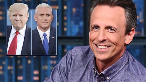 Watch Late Night With Seth Meyers Highlight Donald Trump And Mike Pence Hold Competing Rallies