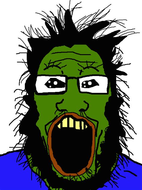 Soybooru Post 26 Beard Clothes Frog Glasses Green Hair Openmouth