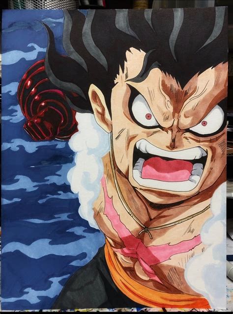 Luffy snakeman | Unic Artwork | Luffy gear 4, One piece crew, Luffy