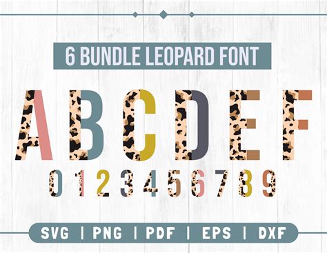 Leopard Font Svg Leopard Alphabet Letters Svg Leopard Color Etsy