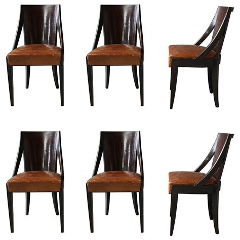 Set Of Six French Art Deco Dining Chairs By Christian Krass At 1stdibs