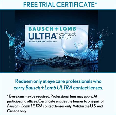 You will need to make sure your postal code is eligible for amazon prime shipping benefits, as some remote locations in canada are ineligible. Ultra Contact Lens Free Trial Certificate | Contact lenses ...