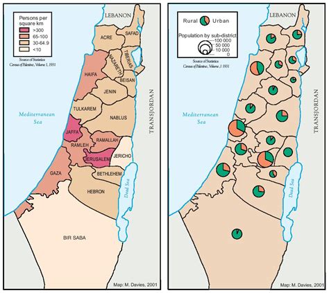 Detailed Demographic Map Of Palestineisrael With An O Vrogue Co