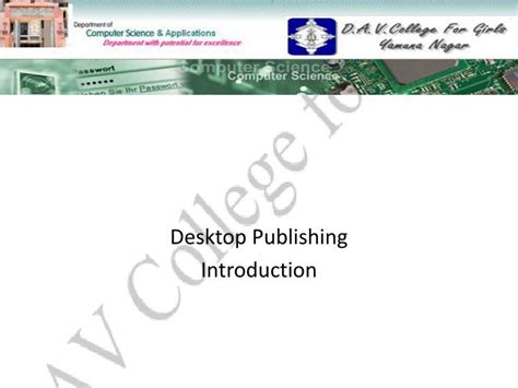Ppt Desktop Publishing Introduction Powerpoint Presentation Free
