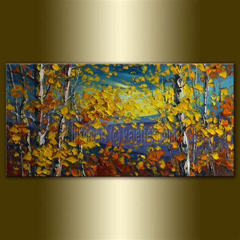 Birch Forest Landscape Giclee Canvas Print From Original Oil Painting