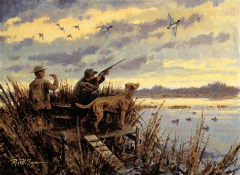 Sport Bird Hunting Painting In Oil Hunting Painting Bird Hunting
