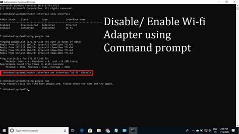 How To Disableenable Wi Fi Using Command Prompt Youtube