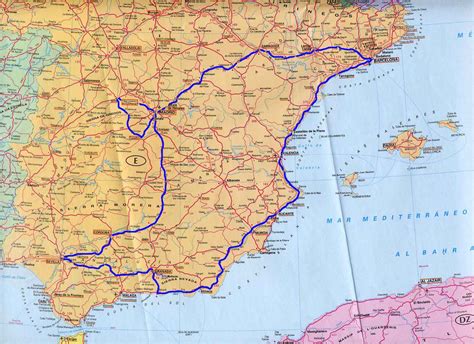 Sud Spagna Cartina Tomveelers