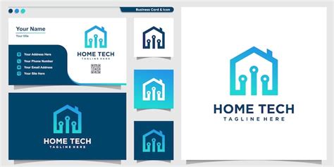 Premium Vector Home Logo With Modern Technology Style Premium Vector