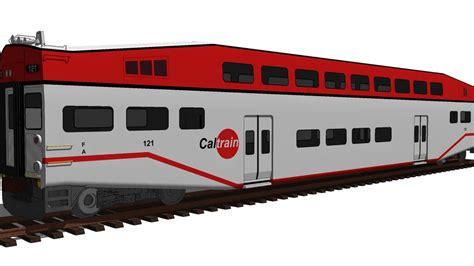 Bombardier Bi Level Cab Car Caltrain 3d Warehouse