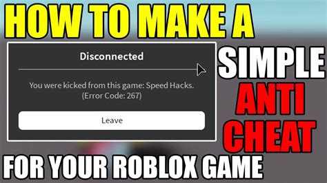 How To Make A Simple Anti Cheat For Your Roblox Game Roblox Studio