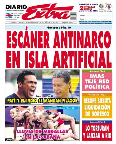 Periódico Diario Extra Costa Rica Periódicos De Costa Rica Edición