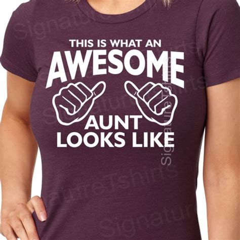 Awesome Aunt T Shirt Womens Tshirt T For Auntie Shirt Aunt Etsy