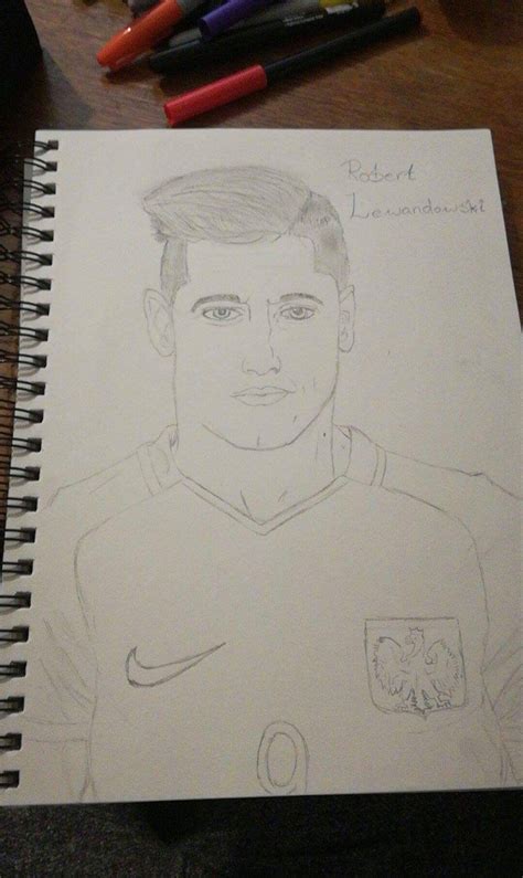 See the whole project here. this is portrait of Robert Lewandowski done by me