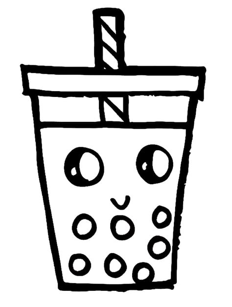 Lovely Boba Tea Coloring Page Download Print Or Color Online For Free