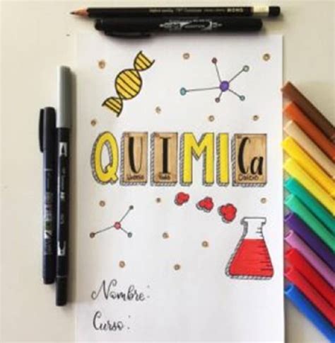 Portadas De Química Dibujos Cuadernos University Vip