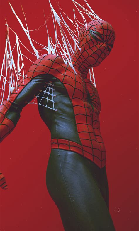 1280x2120 Spider Man In The Web Digital Art Iphone 6 Plus Wallpaper Hd