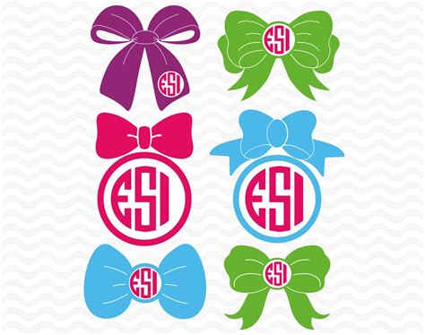 Bow Monogram Svg