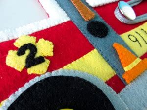 Fire hose pipe and truck. Felt Fire Station - Fire Truck & Dalmatian | Imagine Our Life