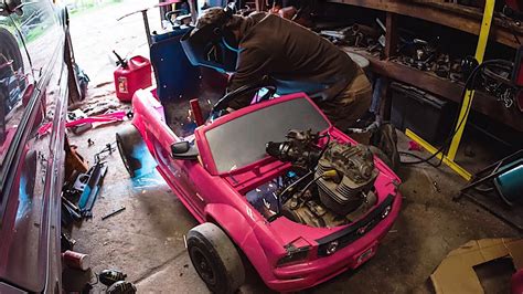 Power wheels w6215 fisher barbie lil quad 6 volt 4 amp blue battery genuin. Barbie Power Wheels Mustang Go Kart