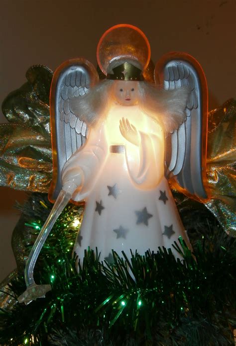 Noma 1950s 60s Lighted Angel Tree Topper Vintage Christmas Tree