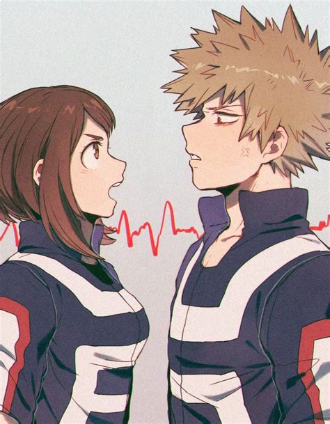 Bakugou Katsuki Uraraka Ochako Parejas Anime Bonitas