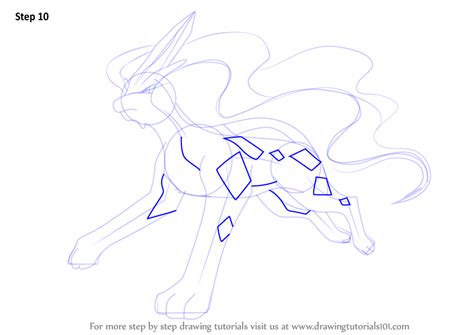 How To Draw Suicune From Pokemon Pokemon Step By Step