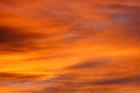 Brilliant Orange Sunset Clouds Picture Free Photograph Photos