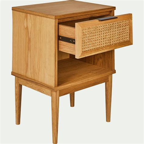 Pour réaliser des économies et surtout obtenir un meuble unique en son genre, voici quelques idées qui pourraient vous inspirer. Table de chevet en chêne plaqué et rotin - ARTHURA - table ...