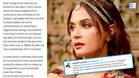 Richa Chadha Brutally Criticised For Her Galwan Tweet Actress Apologises