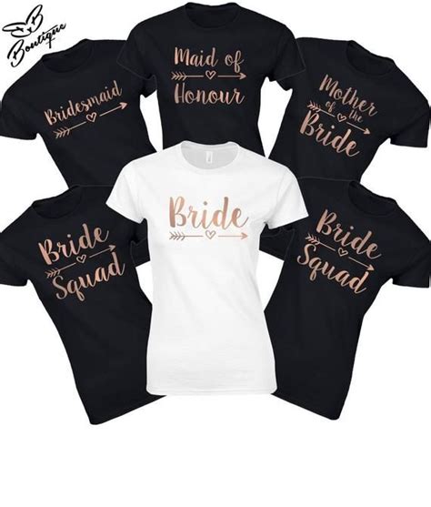 bachelorette party shirts bride squad tshirts rose gold etsy in 2021 bachelorette party
