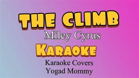 The Climb Karaoke Minus One Youtube