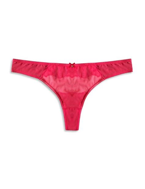 Thong Edge Sheer Lace Duo Red Bra Shop Indonesia