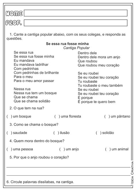 Atividades Pedagógicas Para Imprimir