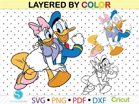 Daisy And Donald Duck Svg Donald Duck Clipart Daisy Duck Etsy