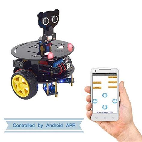 Adeept 3wd Bluetooth Smart Robot Car Kit For Arduino Uno R3 Wireless