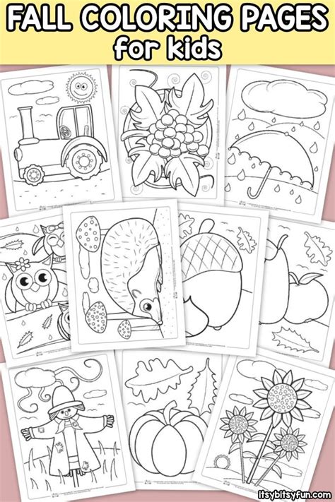 Fall Coloring Pages for Kids | Fall coloring sheets, Fall coloring