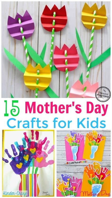 Make wall art, greeting cards or gorgeous mother's day gifts, these painted flowers won't fail to delight. 15 Cute Mother's Day Crafts for Kids - Planning Playtime ...