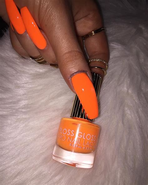 victoria on instagram “🔥💥🧀🧡 neon nacho from flossgloss plus gloss fast dry topcoat 👌🏼 💸 use