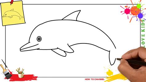 How To Draw A Dolphin 3 Easy And Slowly Step By Step For Kids And