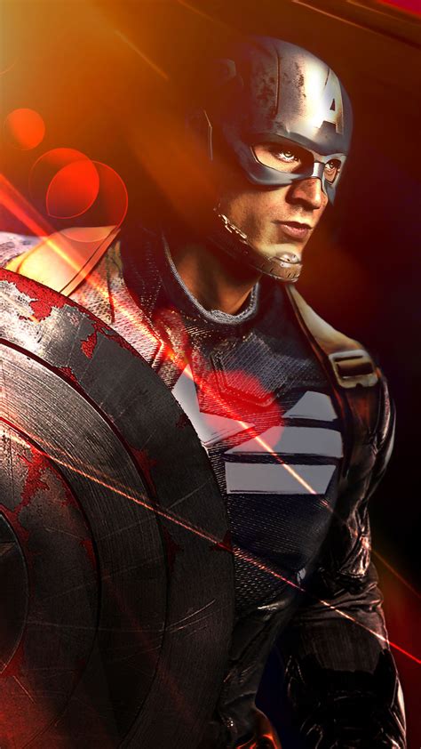 1080x1920 Captain America With His Shield Artwork Iphone 7,6s,6 Plus